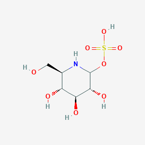 molecular formula C6H13NO8S B13830357 [(3R,4S,5R,6R)-3,4,5-trihydroxy-6-(hydroxymethyl)piperidin-2-yl] hydrogen sulfate 