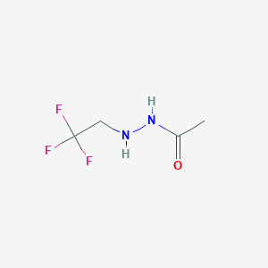 molecular formula C4H7F3N2O B1383036 N'-(2,2,2-三氟乙基)乙酰肼 CAS No. 1849282-54-7