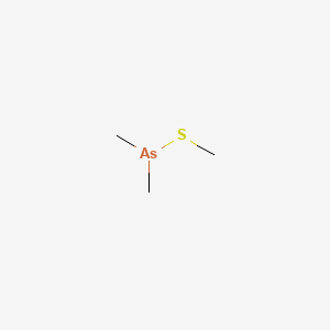 molecular formula C3H9AsS B13830364 Dimethyl methylthioarsine CAS No. 38859-90-4