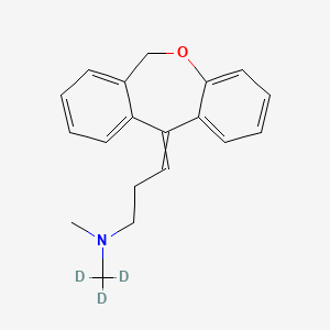 molecular formula C19H21NO B13830380 3-Dibenz[b,e]oxepin-11(6H)-ylidene-N-methyl-N-(methyl-d3)-1-propanamine 