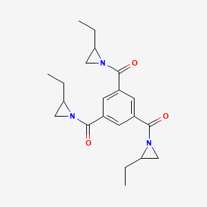 molecular formula C21H27N3O3 B13830410 Benzene, 1,3,5-tris((2-ethyl-aziridinyl)-carbonyl)- CAS No. 7722-73-8