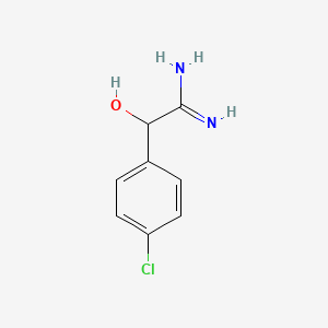 molecular formula C8H9ClN2O B13830428 2-(4-Chlorophenyl)-2-hydroxyacetimidamide 