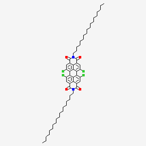 molecular formula C60H78Cl4N2O4 B13830480 1,6,7,12-Tetrachloro-N-N'-bis(octadecyl)-perylene-3,4,9,10-tetracarboxylic acid diimide 