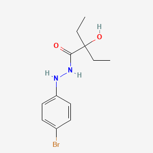 molecular formula C12H17BrN2O2 B13830484 N'-(4-bromophenyl)-2-ethyl-2-hydroxybutanehydrazide CAS No. 3166-49-2