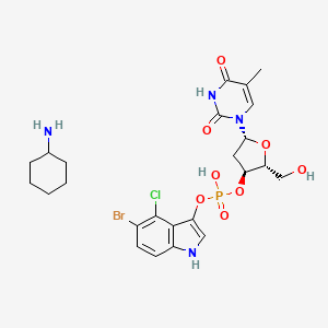 Cyclohexanamine 5-bromo-4-chloro-1H-indol-3-yl ((2R,3S,5R)-2-(hydroxymethyl)-5-(5-methyl-2,4-dioxo-3,4-dihydropyrimidin-1(2H)-yl)tetrahydrofuran-3-yl) phosphate