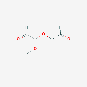 molecular formula C5H8O4 B13830552 Acetaldehyde, methoxy(2-oxoethoxy)-, (S)- CAS No. 34786-50-0