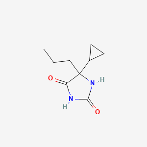 molecular formula C9H14N2O2 B1383056 5-环丙基-5-丙基咪唑烷-2,4-二酮 CAS No. 90565-78-9