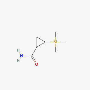 molecular formula C7H15NOSi B13830565 Cyclopropanecarboxamide, 2-(trimethylsilyl)- 