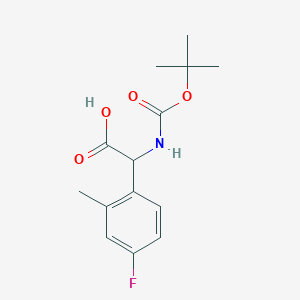 2-((tert-Butoxycarbonyl)amino)-2-(4-fluoro-2-methylphenyl)acetic acid