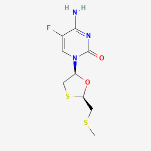 4-amino-5-fluoro-1-[(2R,5S)-2-(methylsulfanylmethyl)-1,3-oxathiolan-5-yl]pyrimidin-2-one