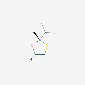 molecular formula C8H16OS B13830619 1,3-Oxathiolane,2,5-dimethyl-2-(1-methylethyl)-,cis-(9CI) 