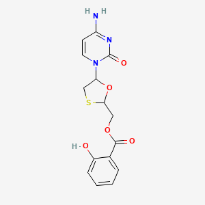 [5-(4-Amino-2-oxopyrimidin-1-yl)-1,3-oxathiolan-2-yl]methyl 2-hydroxybenzoate