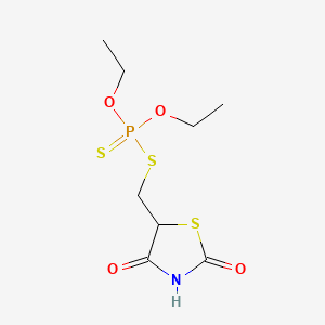 5-(Diethoxyphosphinothioylsulfanylmethyl)-1,3-thiazolidine-2,4-dione