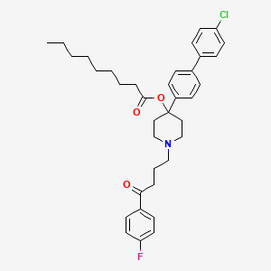 [4-[4-(4-Chlorophenyl)phenyl]-1-[4-(4-fluorophenyl)-4-oxobutyl]piperidin-4-yl] nonanoate