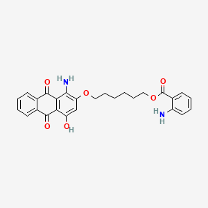 9,10-Anthracenedione, 1-amino-2-((6-((2-aminobenzoyl)oxy)hexyl)oxy)-4-hydroxy-