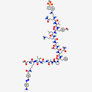 h-Glu(edans)-val-tyr-leu-lys-ala-ser-gln-phe-pro-ala-gly-ile-lys(dabcyl)-gly-oh