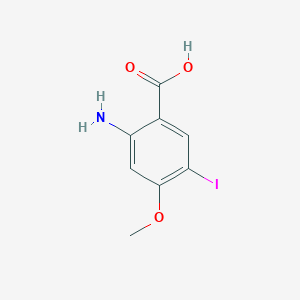 molecular formula C8H8INO3 B1383091 2-氨基-5-碘-4-甲氧基苯甲酸 CAS No. 1335203-40-1