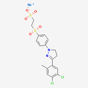 Sodium 2-[[4-[3-(4,5-dichloro-2-methylphenyl)-4,5-dihydro-1H-pyrazol-1-yl]phenyl]sulphonyl]ethanesulphonate