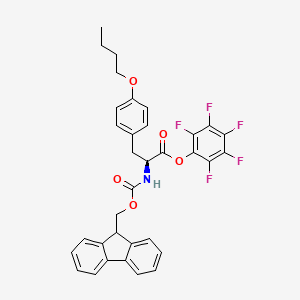 perfluorophenyl (S)-2-((((9H-fluoren-9-yl)methoxy)carbonyl)amino)-3-(4-butoxyphenyl)propanoate