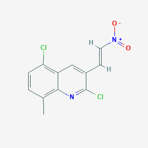 molecular formula C12H8Cl2N2O2 B13830965 E-2,5-Dichloro-8-methyl-3-(2-nitro)vinylquinoline 