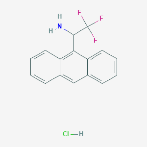 molecular formula C16H13ClF3N B13830970 1-Anthracen-9-yl-2,2,2-trifluoroethanamine;hydrochloride 