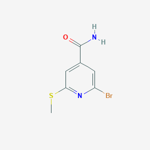 2-Bromo-6-(methylthio)-4-pyridinecarboxamide