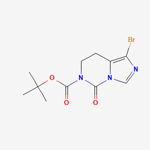 molecular formula C11H14BrN3O3 B1383098 叔丁基 1-溴-5-氧代-7,8-二氢咪唑并[1,5-c]嘧啶-6(5H)-羧酸酯 CAS No. 1401983-71-8