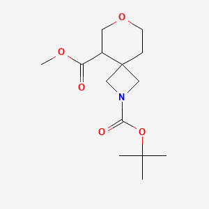 molecular formula C14H23NO5 B1383099 2-叔丁基 5-甲基 7-氧杂-2-氮杂螺[3.5]壬烷-2,5-二甲酸酯 CAS No. 1445950-84-4