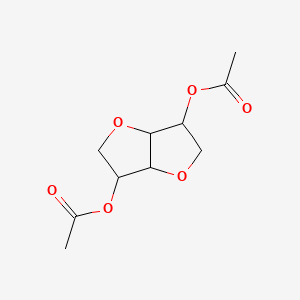 molecular formula C10H14O6 B13830990 (6-acetyloxy-2,3,3a,5,6,6a-hexahydrofuro[3,2-b]furan-3-yl) acetate CAS No. 89886-74-8