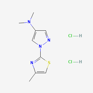 Thiazole, 2-(4-(dimethylamino)pyrazol-1-yl)-4-methyl-, dihydrochloride