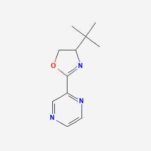 molecular formula C11H15N3O B13831042 4-Tert-butyl-2-pyrazin-2-yl-4,5-dihydro-1,3-oxazole 