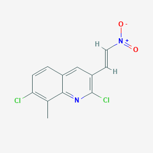 E-2,7-Dichloro-8-methyl-3-(2-nitro)vinylquinoline