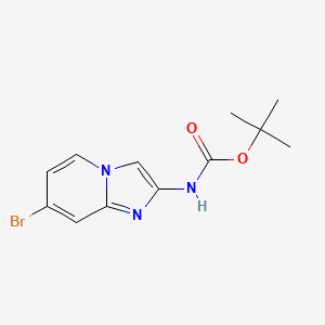 B1383106 tert-Butyl (7-bromoimidazo[1,2-a]pyridin-2-yl)carbamate CAS No. 1445951-50-7