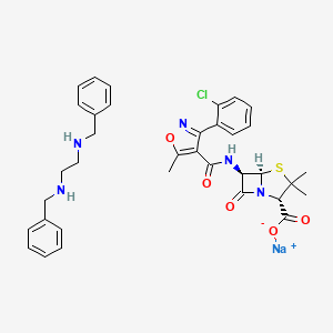 sodium;(2S,5R,6R)-6-[[3-(2-chlorophenyl)-5-methyl-1,2-oxazole-4-carbonyl]amino]-3,3-dimethyl-7-oxo-4-thia-1-azabicyclo[3.2.0]heptane-2-carboxylate;N,N'-dibenzylethane-1,2-diamine