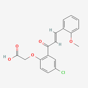 molecular formula C18H15ClO5 B13831084 (4-Chloro-2-(o-methoxycinnamoyl)phenoxy)acetic acid CAS No. 28328-73-6