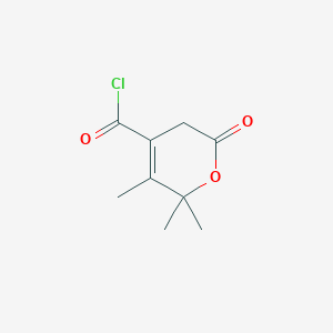 5,6,6-Trimethyl-2-oxo-3,6-dihydro-2H-pyran-4-carbonyl chloride