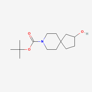 molecular formula C14H25NO3 B1383112 叔丁基2-羟基-8-氮杂螺[4.5]癸烷-8-羧酸酯 CAS No. 1341038-53-6