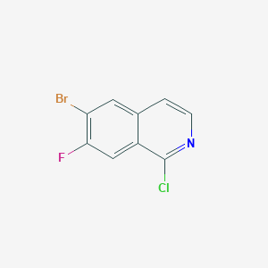 molecular formula C9H4BrClFN B1383113 6-Bromo-1-chloro-7-fluoroisoquinoline CAS No. 1938129-37-3