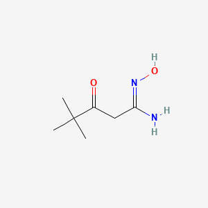 molecular formula C7H14N2O2 B13831139 N-Hydroxy-4,4-dimethyl-3-oxo-pentanamidine 