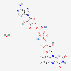 Disodium adenosine 5'-[(2R,3S,4S)-5-(7,8-dimethyl-2,4-dioxo-3,4-dihydrobenzo[g]pteridin-10(2H)-yl)-2,3,4-trihydroxypentyl diphosphate] hydrate