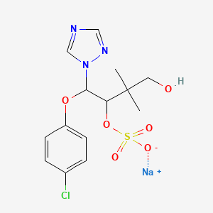 sodium;[1-(4-chlorophenoxy)-4-hydroxy-3,3-dimethyl-1-(1,2,4-triazol-1-yl)butan-2-yl] sulfate