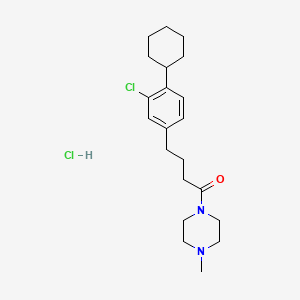 Piperazine, 1-(4-(3-chloro-4-cyclohexylphenyl)-1-oxobutyl)-4-methyl-, monohydrochloride