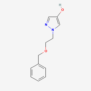 molecular formula C12H14N2O2 B1383117 1-(2-苯氧乙基)-1H-吡唑-4-醇 CAS No. 1880023-27-7