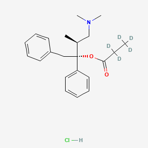 molecular formula C22H30ClNO2 B13831213 L-Propoxyphene-D5 hcl 