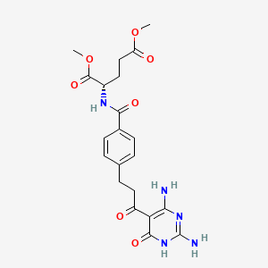 molecular formula C21H25N5O7 B13831230 dimethyl (2S)-2-[[4-[3-(2,4-diamino-6-oxo-1H-pyrimidin-5-yl)-3-oxopropyl]benzoyl]amino]pentanedioate 