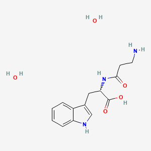 molecular formula C14H21N3O5 B13831238 beta-Alanyl-L-tryptophan dihydrate 