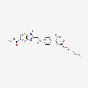 ethyl 2-[[4-(N'-hexoxycarbonylcarbamimidoyl)anilino]methyl]-1-methylbenzimidazole-5-carboxylate