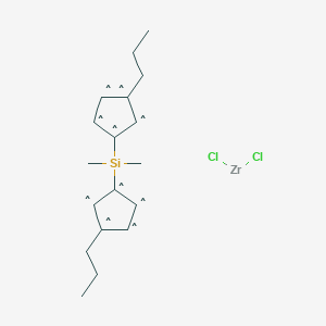 molecular formula C18H26Cl2SiZr B13831285 Dimethylsilylbis(3-N-propylcyclopentadien-1-YL)zirconium dichloride 