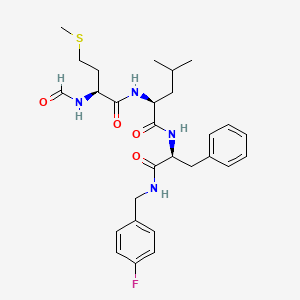 (S)-N-((S)-1-(4-fluorobenzylamino)-1-oxo-3-phenylpropan-2-yl)-2-((S)-2-formamido-4-(methylthio)butanamido)-4-methylpentanamide