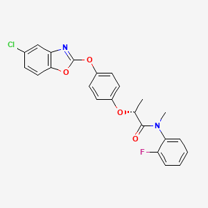 (2R)-2-[4-[(5-chloro-1,3-benzoxazol-2-yl)oxy]phenoxy]-N-(2-fluorophenyl)-N-methylpropanamide